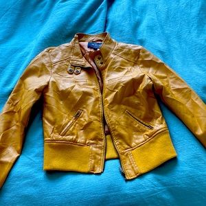 Mustard pleather jacket